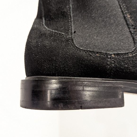 SPRING black suede ankle boots sz 8 - Picture 8 of 11